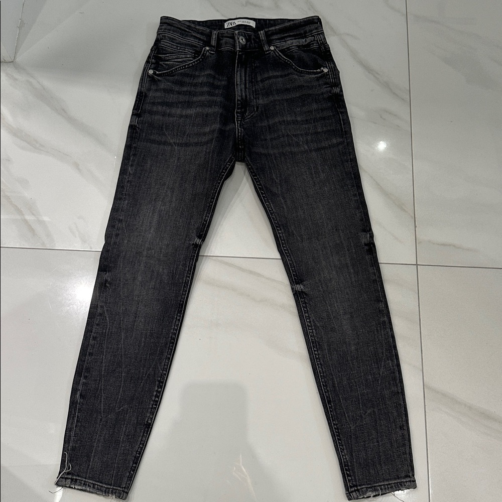 Zara Charcoal Denim Trousers